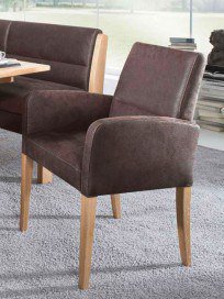 4105 Goby von K+W Polstermöbel - Eckbank braun