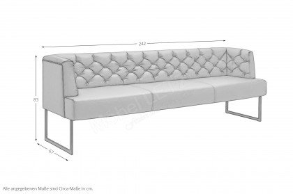 4275 Creso von K+W Polstermöbel - Bank Leder rot