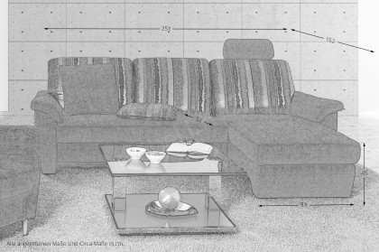 Toledo von PM Oelsa - Ecksofa red