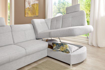 Sonoma-LE21 von Sit & More - Eckgarnitur rechts silver