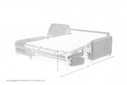 Messina von Bali - Ecksofa mit Schlaffunktion 140 anthrazit links