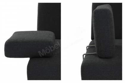 Messina von Bali - Ecksofa mit Schlaffunktion 140 anthrazit links