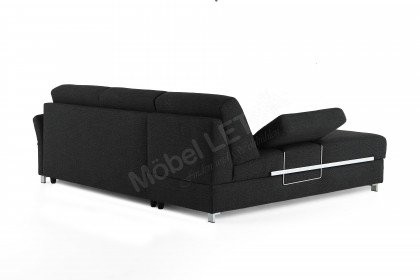 Messina von Bali - Ecksofa mit Schlaffunktion 140 anthrazit links
