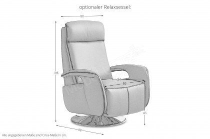 PN-EM15049 von Polinova - Ledersofa nightblue