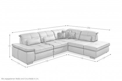 PN-IN16012 von Polinova - Ledersofa granit