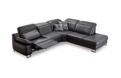 HU-RL16013 von Hukla - Echtledersofa Variante rechts schwarz