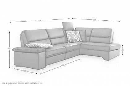 3029-Casa von PM Oelsa - Ledergarnitur anthrazit