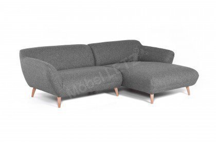 Mocca von GUTMANN - Eckgarnitur rechts dunkelgrau