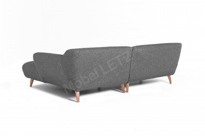 Mocca von GUTMANN - Eckgarnitur rechts dunkelgrau