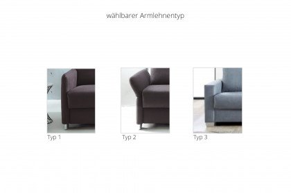 Neapel von Bali - Schlafsofa 140 anthrazit