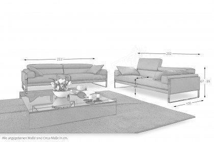 Romeo-LE18 von Calia Italia - Ledergarnitur cuoio