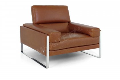 Romeo-LE18 von Calia Italia - Ledersessel cognac