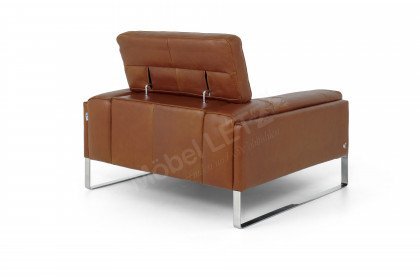 Romeo-LE18 von Calia Italia - Ledersessel cognac