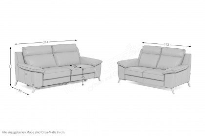 Roby von Calia Italia - Ledergarnitur grigio-scuro