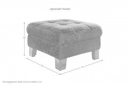 2600 von Carina - Ecksofa Ausführung links anthrazit