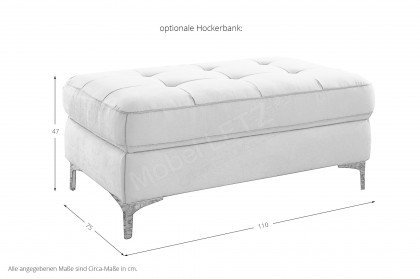 2600 von Carina - Ecksofa Ausführung links anthrazit