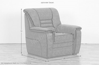 Merlin von Grant Factory - Eckcouch Variante rechts kastanie