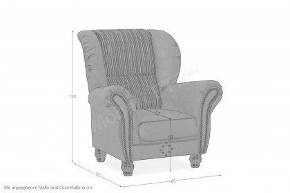 Carlos von Grant Factory - Ohrensessel dunkelbraun