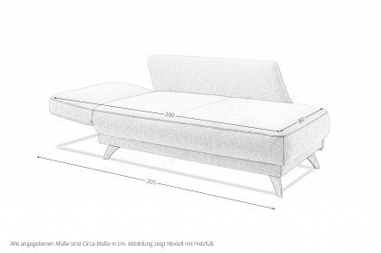 Esther-Sleep von Bali - Schlafsofa in Echtleder schwarz
