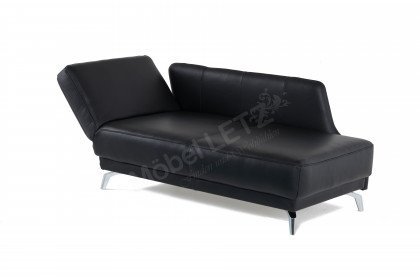 Esther-Sleep von Bali - Schlafsofa in Echtleder schwarz