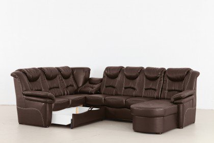 Rom-LE18 von Grant Factory - Wohnlandschaft links dunkelbraun