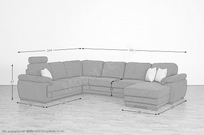 Evan von Grant Factory - Wohnlandschaft links anthrazit