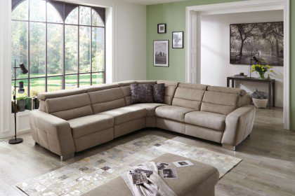 Rumba von Planpolster - Eckgarnitur sand