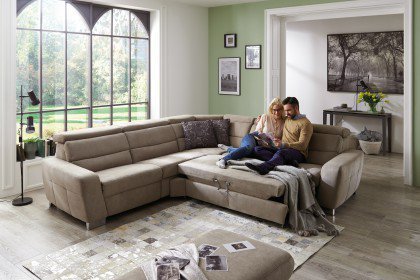 Rumba von Planpolster - Eckgarnitur sand