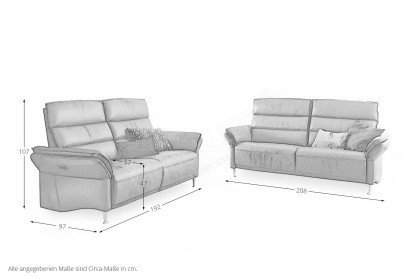 3613 von Carina - Ledergarnitur red