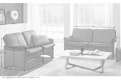 City-LE18 von Erpo Polstermöbel - Leder-Duo mocca