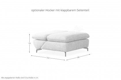 15278 Taoo von Willi Schillig - Ecksofa silbergrau