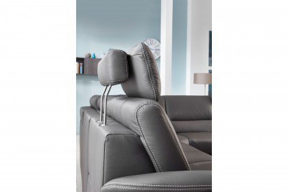 PN-EM16033 von Polinova - Ledergarnitur grau