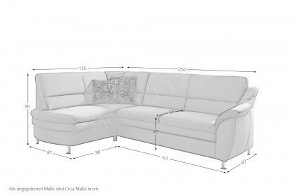 Cardoso XC von Sit & More - Polstergarnitur links fango