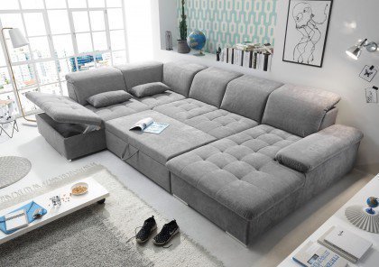 Jakson aus der Kollektion Letz - Wohnlandschaft dark grey