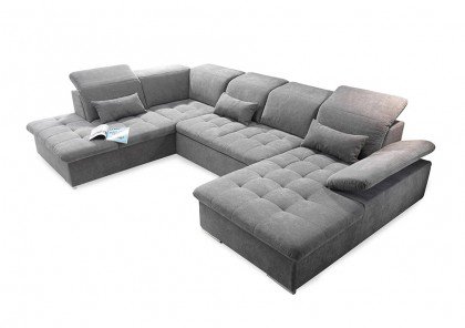 Jakson aus der Kollektion Letz - Wohnlandschaft dark grey