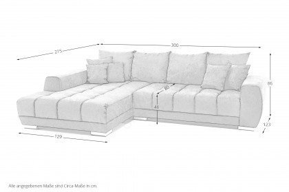 Phoebe-LE19 aus der Kollektion Letz - Polsterecke anthrazit