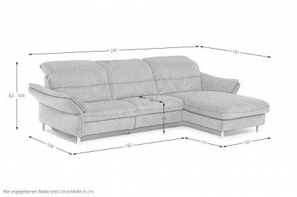 ZE-EM19020 von Zehdenick - Ecksofa Ausführung rechts stone