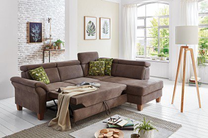 Arngast KV von Sit & More - Eckgarnitur rechts nuss