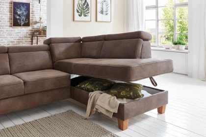 Arngast KV von Sit & More - Eckgarnitur rechts nuss