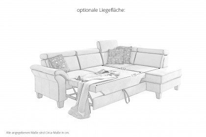 Arngast KV von Sit & More - Eckgarnitur rechts nuss