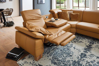 Messina von Polsteria - Ledergarnitur Ausführung rechts dijon