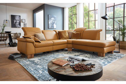 Messina von Polsteria - Ledergarnitur Ausführung rechts dijon