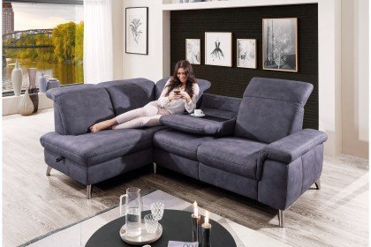 Lava-3.0 von Polsteria - Ecksofa grau links