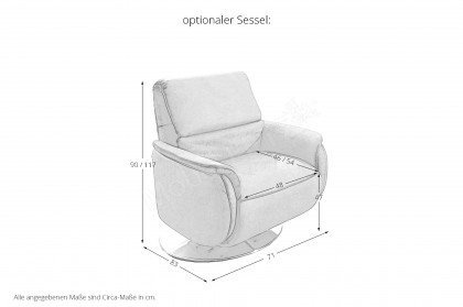 Lava-3.0 von Polsteria - Ecksofa grau links