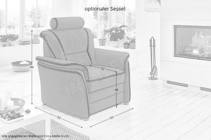 Raven von Planpolster - Wohnlandschaft Variante rechts schoko