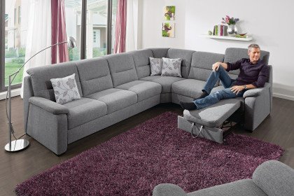 Monroe von Planpolster - Sofagarnitur Variante rechts alu