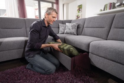 Monroe von Planpolster - Sofagarnitur Variante rechts alu