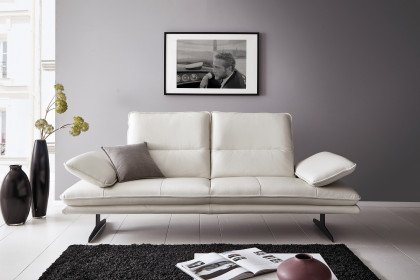 16777 Broadway von Willi Schillig - Ledersofa cream white
