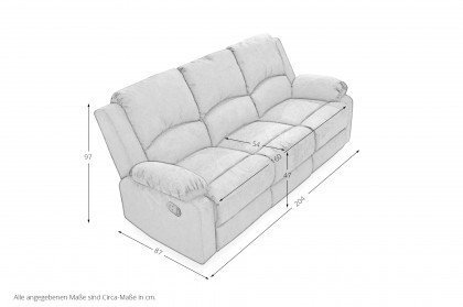 Dayton aus der Kollektion Letz - 3-Sitzer anthrazit