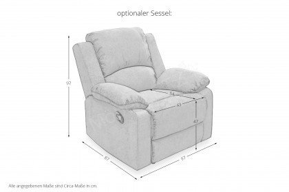 Dayton aus der Kollektion Letz - 3-Sitzer anthrazit